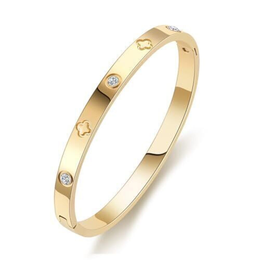 2473 18K Gold-Plated Love Friendship Bracelets Trendy Stainless Steel